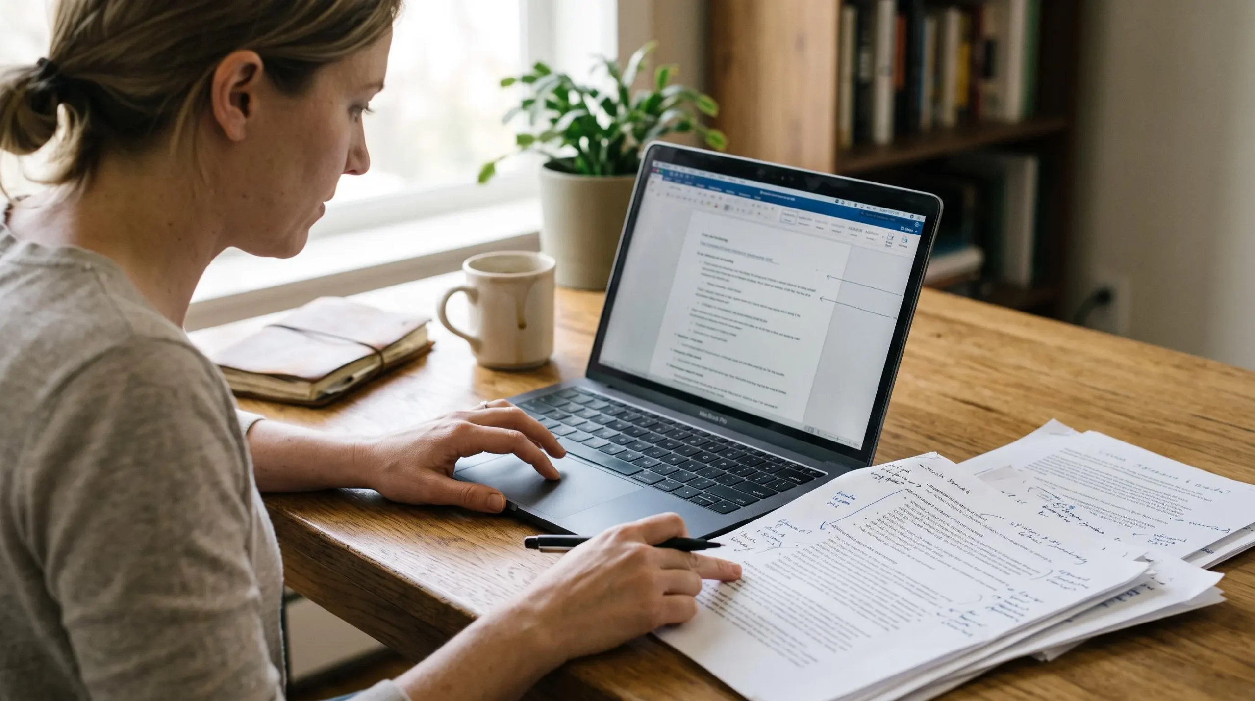 Une stratège de contenu structure un article pour le rendre éligible à la citation par les IA.